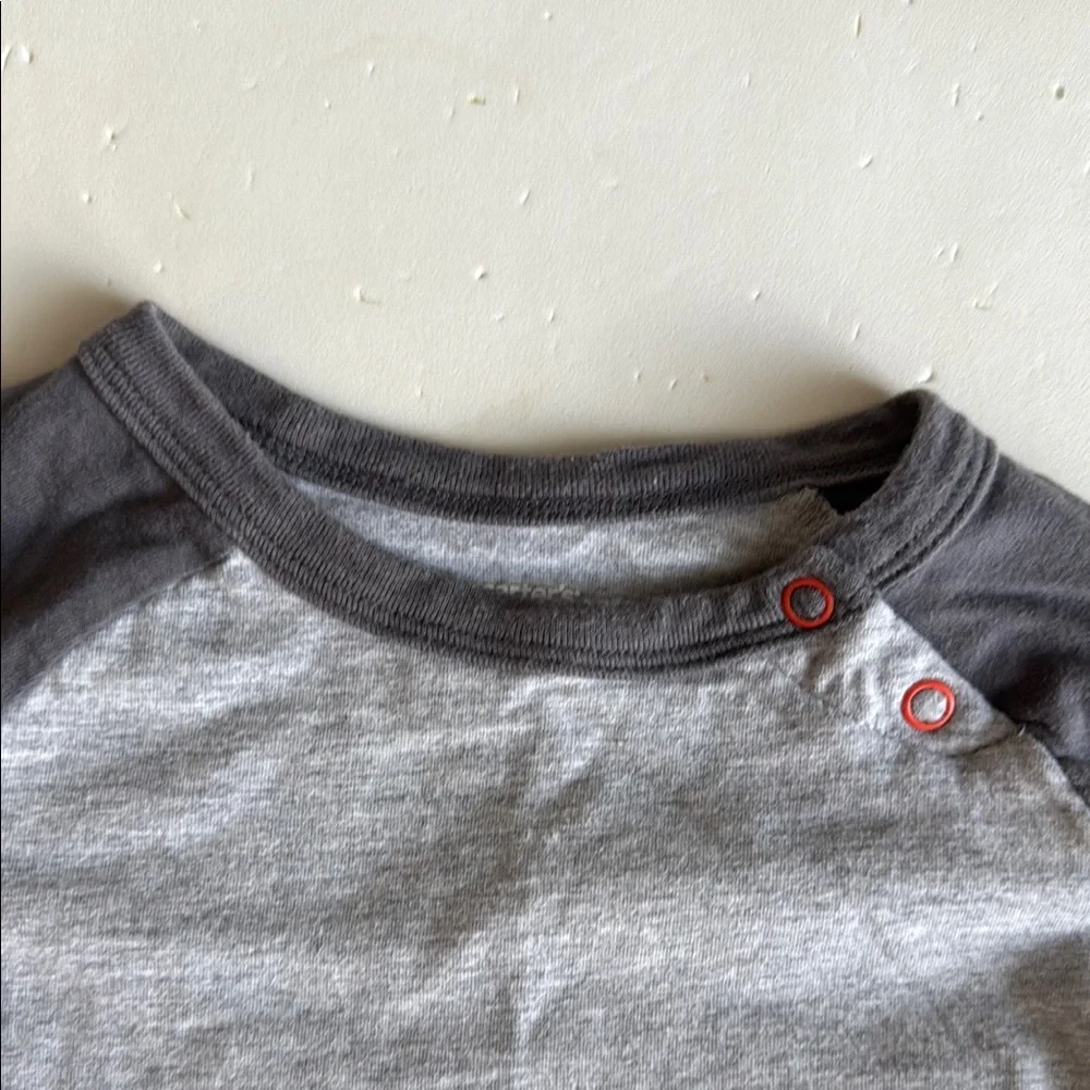 Carter’s Monster Graphic Long Sleeve Shirt - Gray and Red Boys 12 Months
